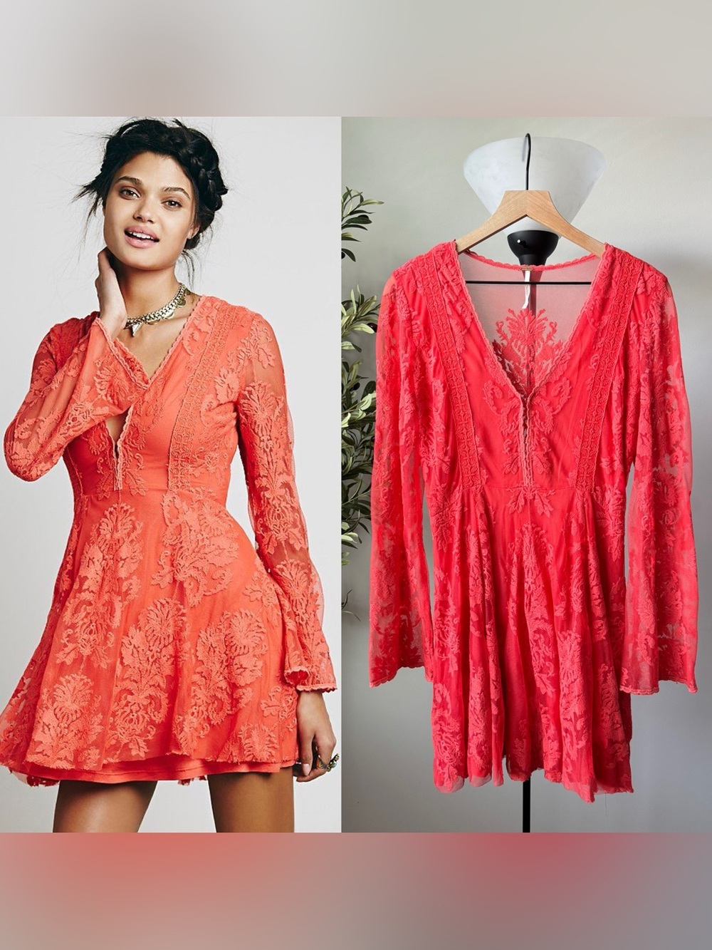 Free People Reign Over Me Lace Mini Dress 8